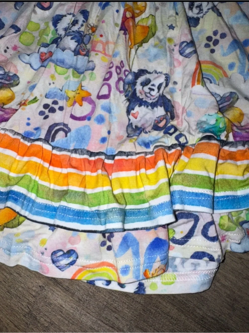 Ollee & Belle Panda Rainbow Bamboo Twirl 3T 🐼🌈
